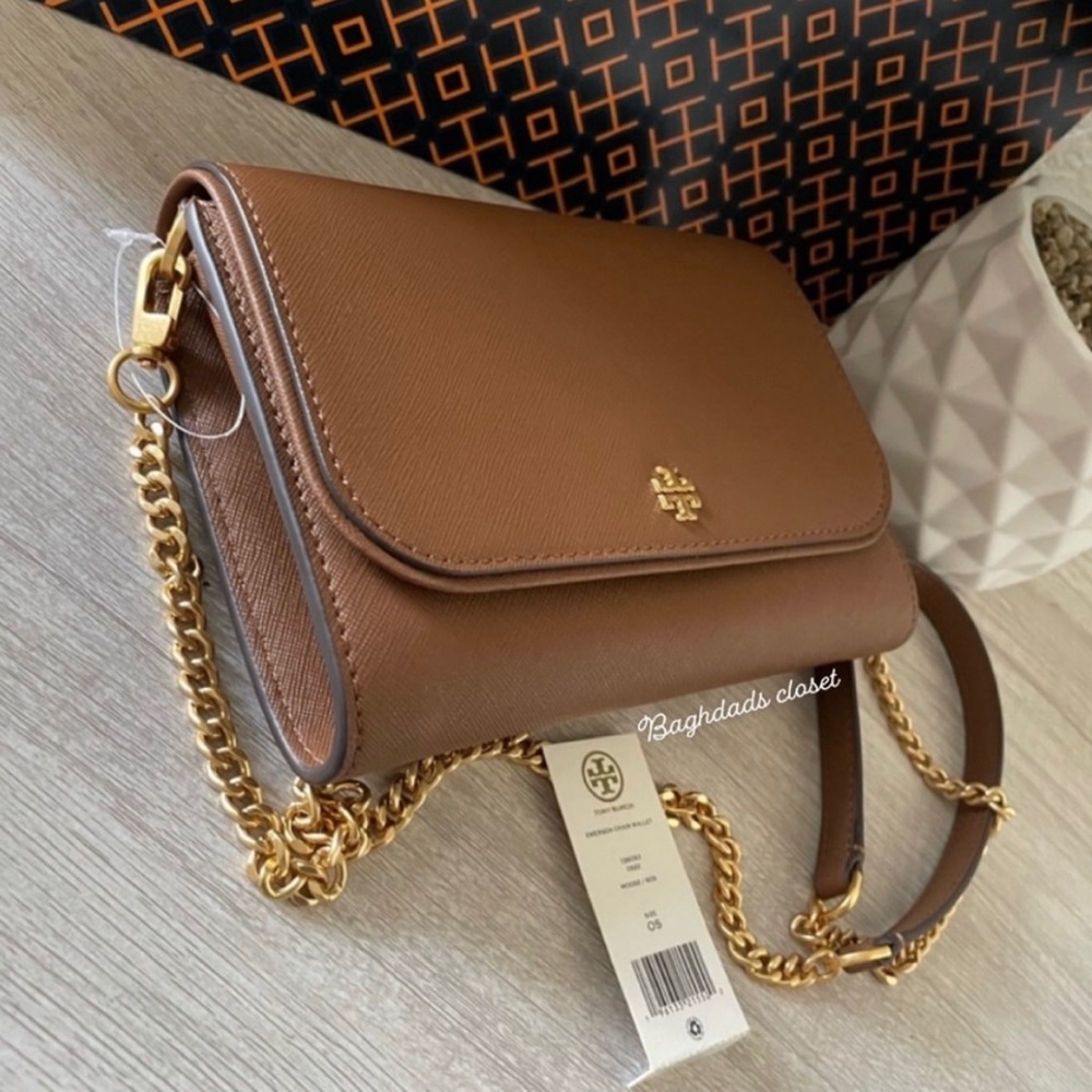 New,Tory Burch emerson chain crossbody wallet - Picture 3 of 10